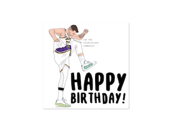 Luka Dončić Birthday Card, Basketball Gift, Los Angeles Lakers fan keepsake