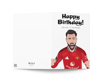 Bruno Fernandes Birthday Card | Manchester United Fan Gift | USA