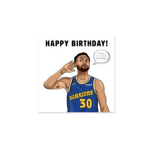 Steph Curry Geburtstagskarte, Geburtstagskarte für Jungen, für Mädchen, für Teenager, Basketball Geburtstagsgeschenk