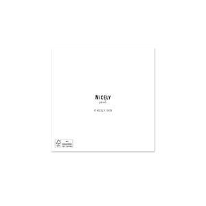 Puede incluir: Una tarjeta blanca con texto negro que dice "NICELY said." y "&copy;NICELY SAID".
