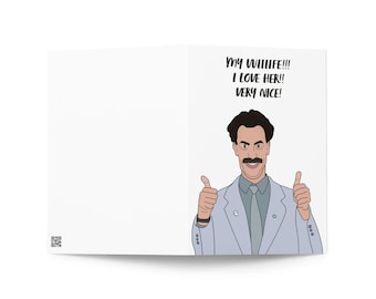 Funny Wife Card, Borat Inspired Anniversary with Personalisation