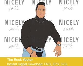 The Rock Vector Image: PNG, SVG, EPS Digital Files