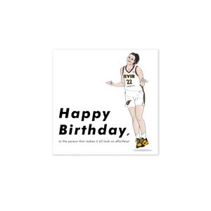 Caitlin Clark Geburtstagskarte, Geburtstagskarte für Mädchen, für Jungen, für Teenager, Basketball Geburtstagsgeschenk