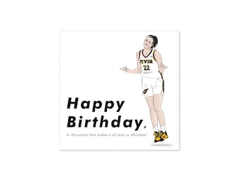 Caitlin Clark Birthday Card: Basketball Fan Gift