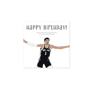 Carte d'anniversaire Victor Wembanyama pour lui, carte d'anniversaire de basket-ball des Spurs