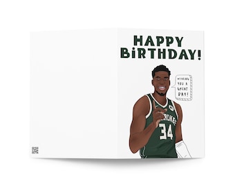 Giannis Antetokounmpo Birthday Card: Basketball Themed Gift  | USA