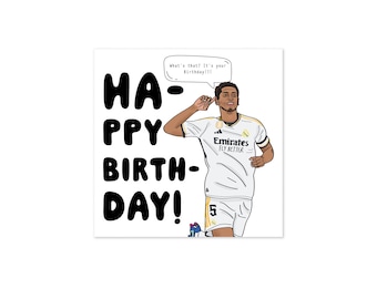 Jude Bellingham Birthday Card for Football Fans | Real Madrid Gift