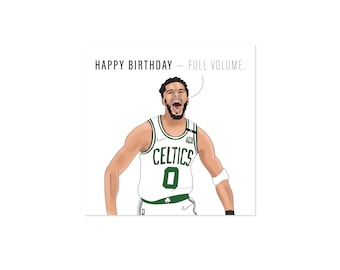 Jayson Tatum Birthday Card for Celtics Fan | NBA Basketball Gift