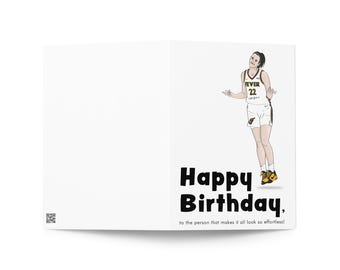 Caitlin Clark Birthday Card: Basketball Fan Gift | USA
