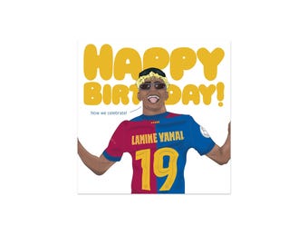 Lamine Yamal Birthday Card: Football themed gift
