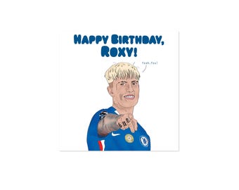 Personalised Garnacho Birthday Card: Chelsea Fan Gift