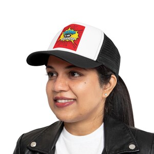 Trump Is My Superhero Hat - Patriotic Cap for Supporters.Mesh Cap image 4