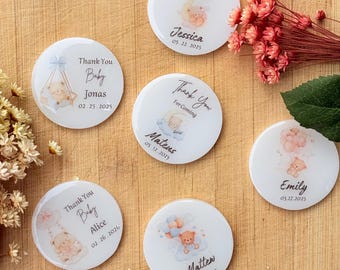 Personalized Baby Shower Magnet Favors | Baptism Gift | Custom Keepsake
