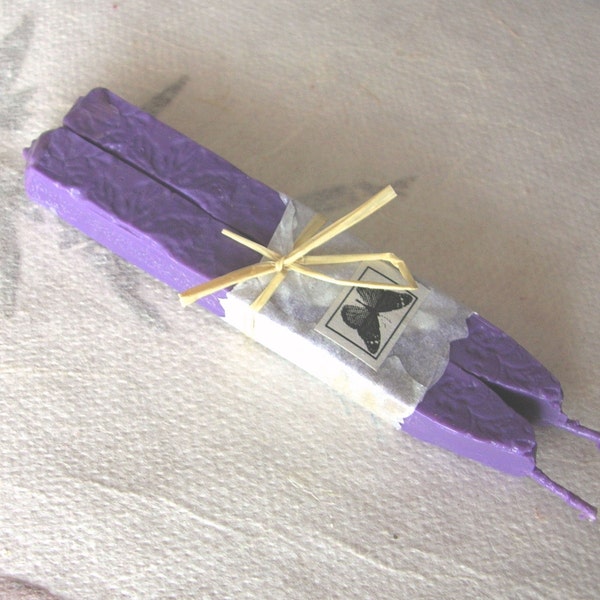 Natural Sealing wax VIOLET purple color 2 sticks seal wax for stamps