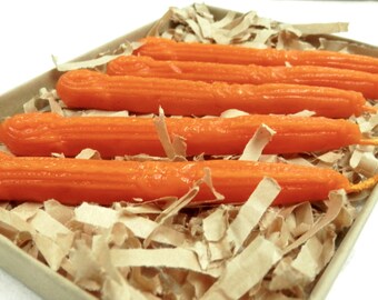 Natural Sealing Wax 5 sticks ORANGE color with wick Traditional mold - for stamps Non-toxic ECO no plastics Gift-wrapped