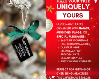 Christmas Missionary Name Tags Ornaments/KeyChain Double-Sided Custom Missionary Name Tag Keychain – Personalized for Any Mission & Language