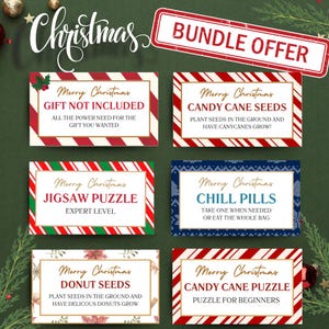 Funny Christmas Gift Tags - Printable White Elephant Labels (PDF)