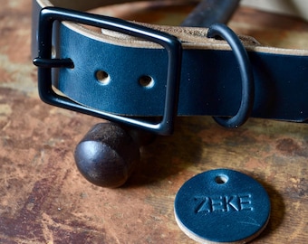 Horween Chromexcel Dark Navy No.3 Dog Collar