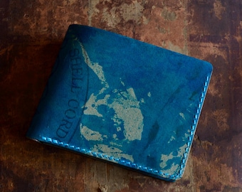 CygnusV2 with Inverse Marbled Shell Cordovan - Hand Stitched Bifold
