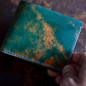 CygnusV2 in Marbled Shell Cordovan - Hand Stitched Bifold