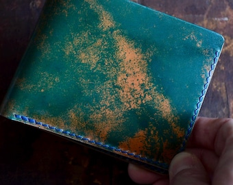 CygnusV2 in Marbled Shell Cordovan - Hand Stitched Bifold