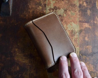 Horween Chromexcel Leather Vertical Bifold Wallet - Men’s Card & Cash Wallet