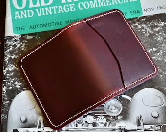 SparrowV2 in Horween Cavalier — Two-tone Hand-Stitched Vertical Bifold