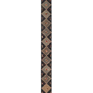 1920s Rare American Hooked Rug [1&#39;10x19&#39;10]