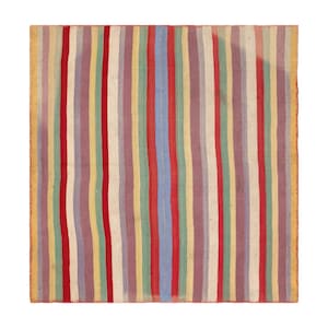 Vintage Peruvian Kilim Rug [5&#39;3x5&#39;4]