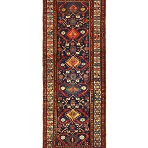 1870s Antique Caucasian Kazak Runner [4&#39;5x12&#39;]