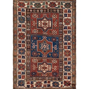 1880s Antique Caucasian Kazak [5&#39;1x7&#39;8]