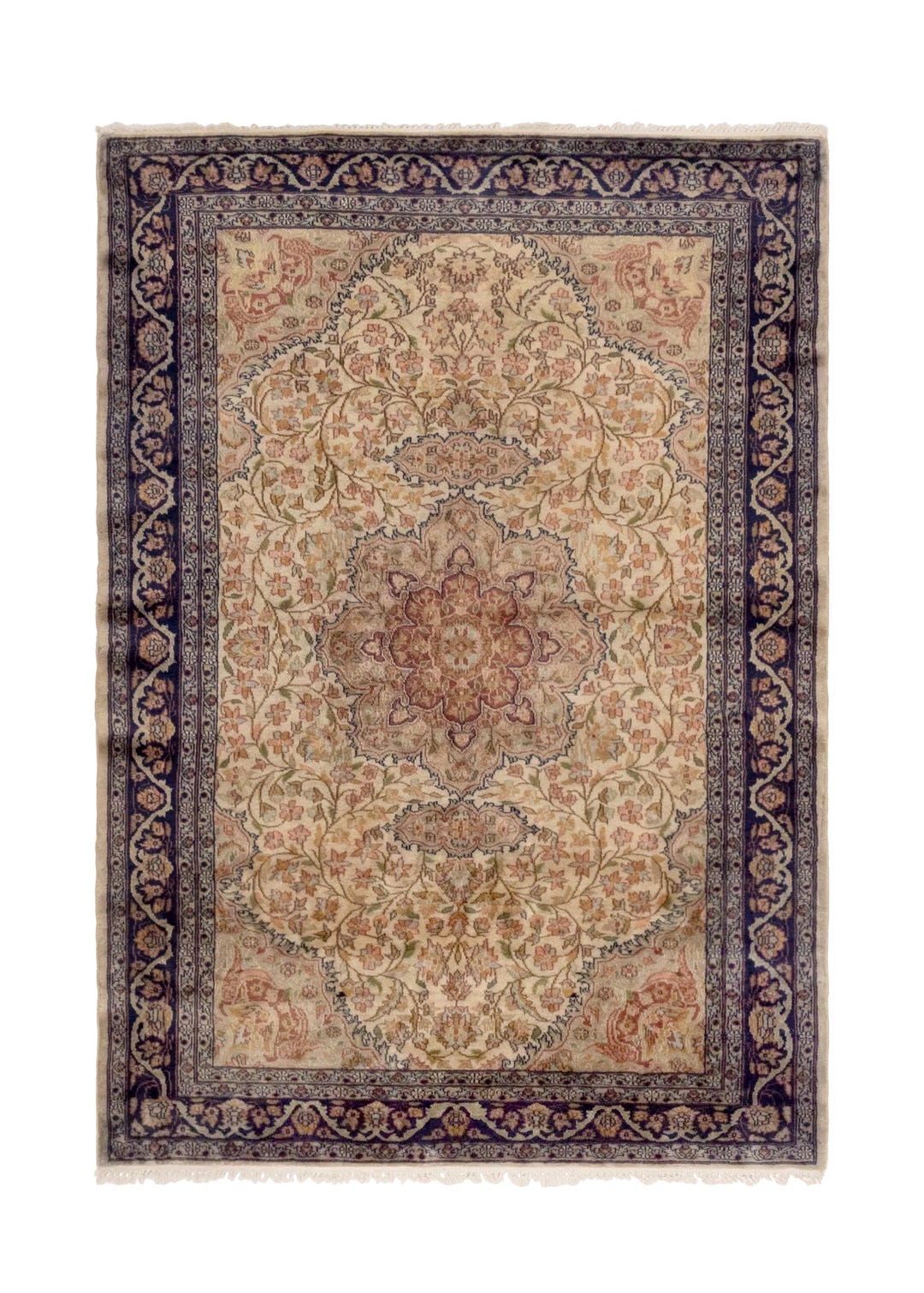 Antique Indian Mughal Period Rug [4'3x5'1] - Etsy