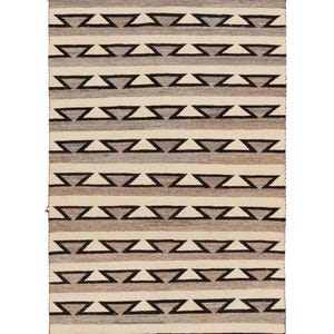 Rare Vintage 1920s Authentic Navajo Rug [3&#39;6x5&#39;2]