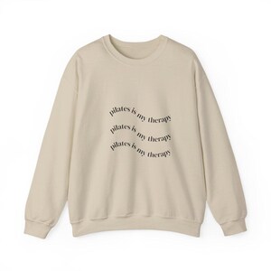 Pilates Therapy Sweatshirt, Comfortable Crewneck, Fitness Apparel, Perfect Gift for Yogis, Cozy Activewear, Wellness Enthusiast Sweatshirt