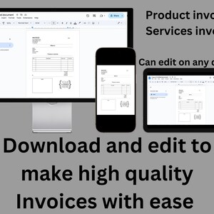 Editable Google Doc Invoice Template - Google Doc- Google Doc Template ...