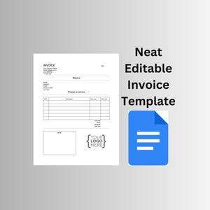 Editable Google Doc Invoice Template - Google Doc- Google Doc Template ...