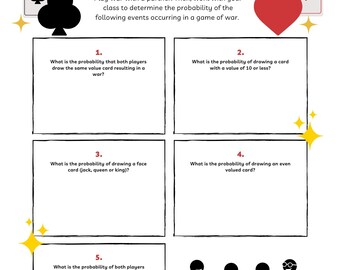 Math Wars- Card Game Probability Activity