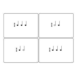 Juego de Bingo de Ritmo, Actividad de Teoría Musical para Estudiantes de Primaria, Tarjetas Imprimibles para Practicar el Ritmo
