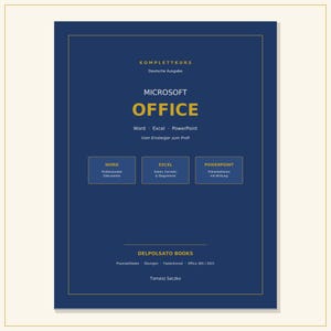 Microsoft Office PDF Course Deutsch | Word Excel PowerPoint lernen | Anleitung mit Übungen & Tastenkürzeln | Sofort-Download