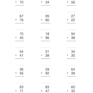 Multiplication & Multiplication Worksheet