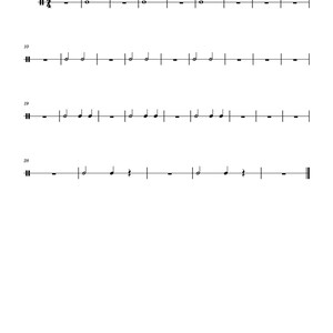 May include: Musical notation sheet titled "ex 1" by Tomasz Saczko. The sheet music displays black notes and symbols on a white background, including time signatures and measures.