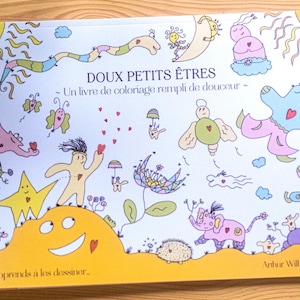 Libro de coloriage Rempli de Douceur et d'Amour - Doux Petits Êtres
