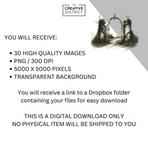 Gothic Spellbook Dark Clipart PNG – Pretty Grunge Antique Ledger Paper, Rose Gothic Bookish Graphics for Journals, Smashbooks, and Stickers image 6