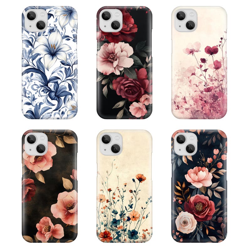 Phone Raps Vintage Floral Phone Wraps PNG – 24 Sublimation Phone Case Designs ...