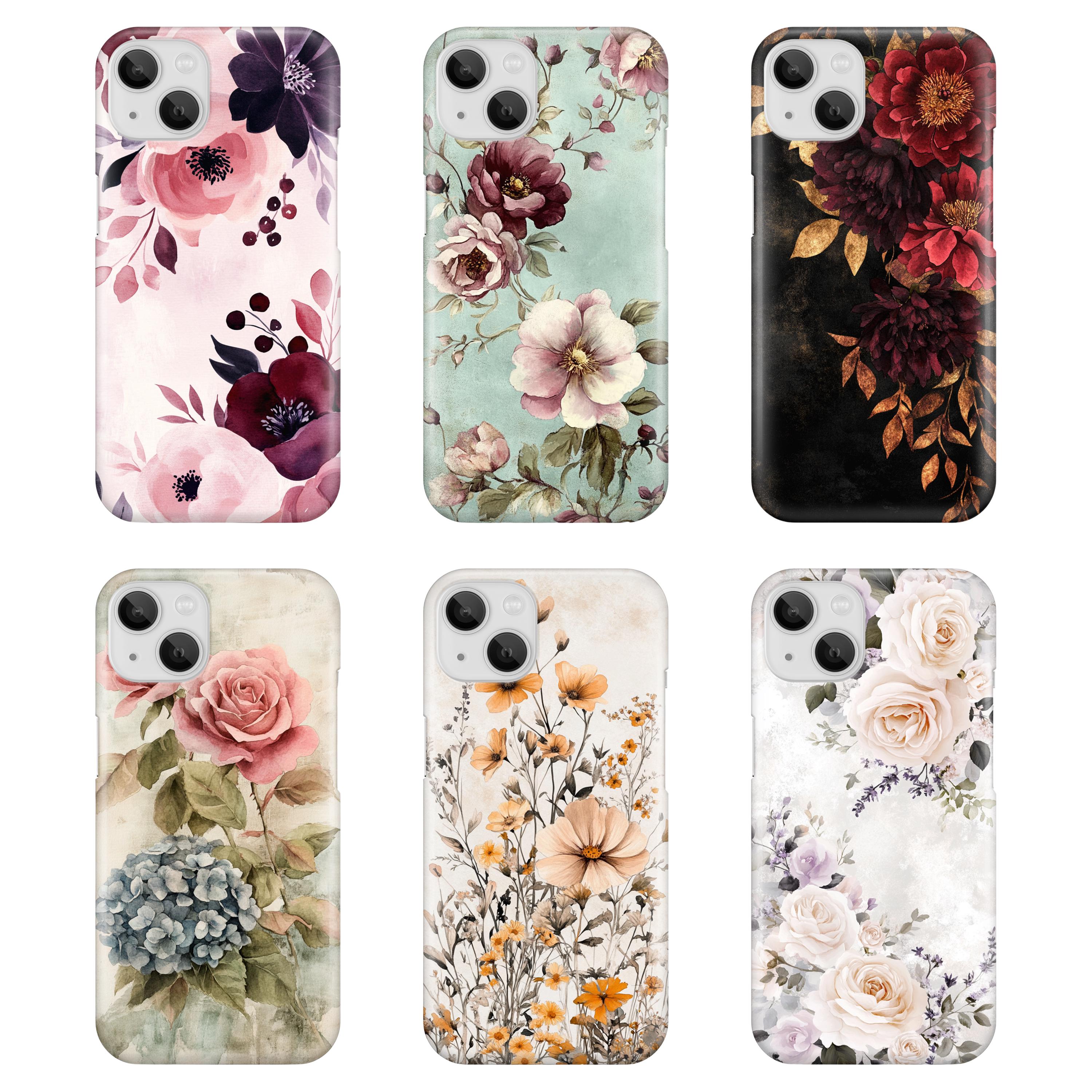 Phone Raps Vintage Floral Phone Wraps PNG – 24 Sublimation Phone Case Designs ...