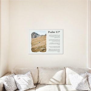 Psalm 127 KJV (Beautiful Layout) Scripture Passage for Decoration.