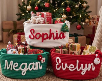 Personalized Baby Basket,Cutstom Handmade Basket,Monogrammed Woven Basket,Baby Shower Gift,Gift For Baby,Baby Name Gift,Toy Organizer