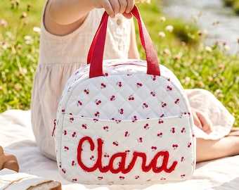 Bolsa de almuerzo infantil personalizada, bolsa de almuerzo personalizada, bolsa de almuerzo con nombre hecha a mano, regalo de regreso a clases