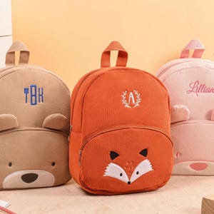 Personalisierter bestickter Kinderrucksack, benutzerdefinierter Namensrucksack, Monogrammrucksack für Kinder, Jungen-Mädchen-Tasche, Kinderschultasche, Zurück zur Schultasche