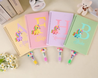 Aangepaste spiraalvormige notitieboekjes, spiraalvormige notitieboekjes, schoolnotitieboekjes voor kinderen, notitieboeken met monogram, aangepast dagboek, schoolbenodigdheden, gepersonaliseerd dagboek